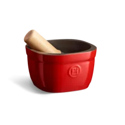 Emile Henry The Mortar vijzel vierkant 16 cm keramiek Grand Cru
