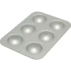 Fat Daddio's bakvorm 6 halve bollen geanodiseerd aluminium