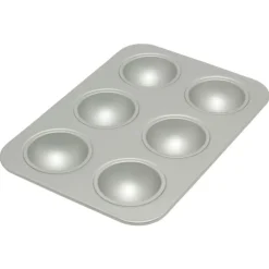 Fat Daddio's bakvorm 6 halve bollen geanodiseerd aluminium
