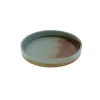 Fine2Dine Escura bord met opstaande rand ø 17,5 cm porselein bruin/groen
