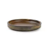 Fine2Dine Escura bord met opstaande rand ø 13,5 cm porselein donkerbruin