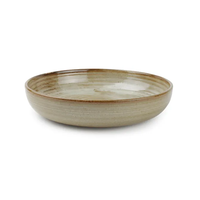Fine2Dine Escura diep bord met opstaande rand ø 22 cm porselein beige