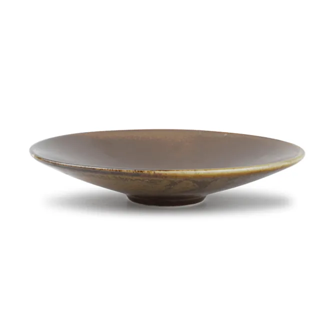 Fine2Dine Escura lage schaal ø 22,5 cm h 4,5 cm aardewerk bruin