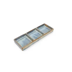 Fine2Dine Nova serveerschaal 3 vakjes porselein blauw