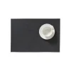 Finesse Monaco Raw placemat 30 x 45 cm kunstleer Black