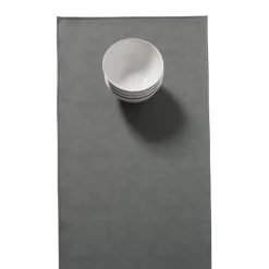 Finesse Monaco Raw tafelloper 140 x 45 cm kunstleer Storm Grey