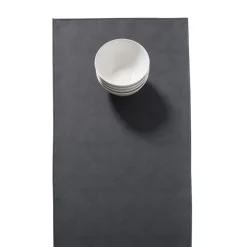 Finesse Monaco Raw tafelloper 140 x 45 cm kunstleer Black