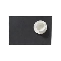 Finesse Monaco Raw XL placemat 35 x 48 cm kunstleer Black