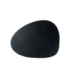 Finesse Skin Natur Pebble placemat 40 x 46 cm leer Charcoal
