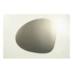 Finesse Skin Natur Pebble placemat 40 x 46 cm leer Silver