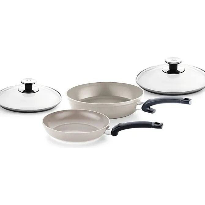 Fissler Ceratal koekenpannenset met deksel 24 + 28 cm