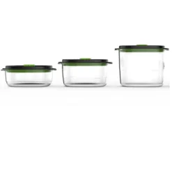 FoodSaver Fresh 2.0 vershouddozenset 700 ml + 1,2 liter + 1,8 liter kunststof