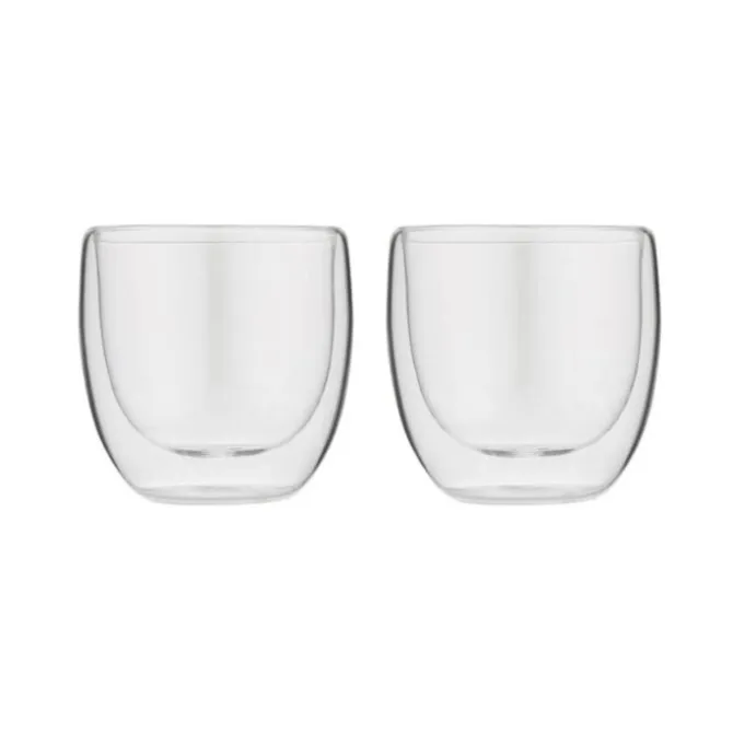 Forever dubbelwandige espressoglazen 80 ml glas 2 stuks