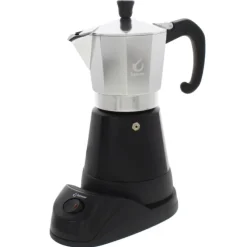 Forever Miss Moka Prestige elektrische mokapot 6-kops aluminium mat