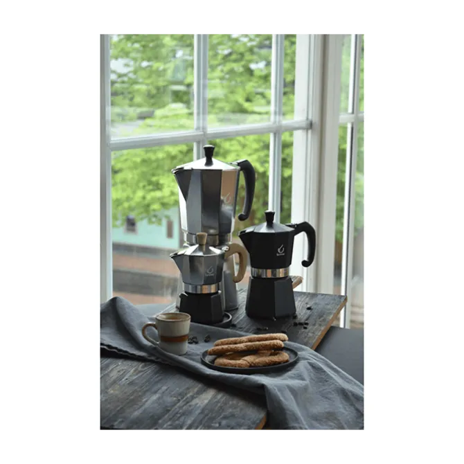 Forever Miss Moka Prestige mokapot 18-kops aluminium mat