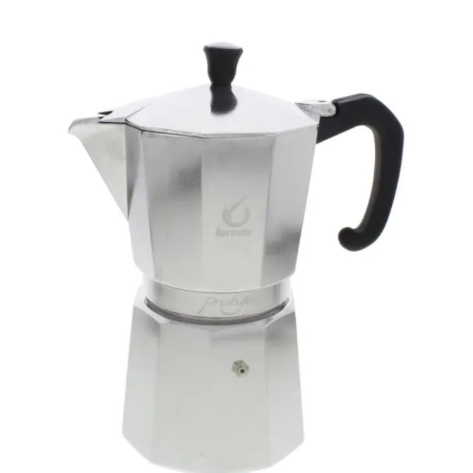 Forever Miss Moka Prestige mokapot 12-kops aluminium mat