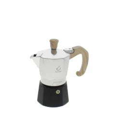 Forever Prestige Woody mokapot 2-kops aluminium mat