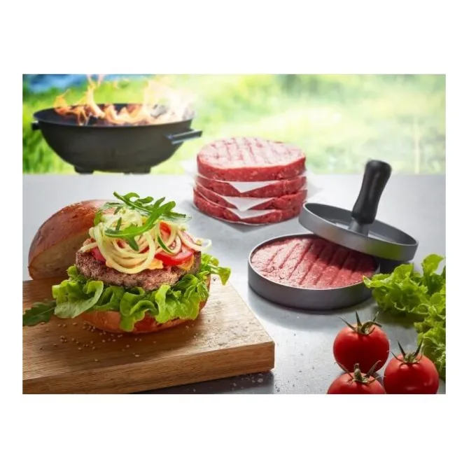 Gefu BBQ hamburgerpers kunststof grijs