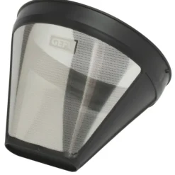 Gefu permanent koffiefilter maat 4 rvs zwart