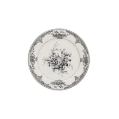 Gien Les Dépareillées Fleurs onderzetter 12,8 cm keramiek crème-zwart