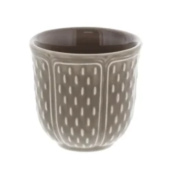 Gien Pont aux Choux espressokop 8,5 cl keramiek licht taupe