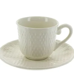 Gien Pont aux Choux koffiekop en schotel 19 cl keramiek crème