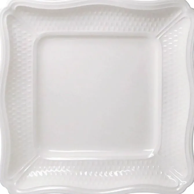 Gien Pont aux Choux vierkante fruitschaal 25 cm keramiek crème