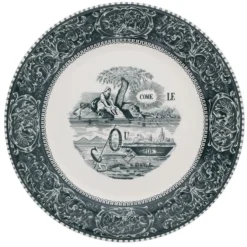 Gien Rebus dinerbord ø 27,5 cm keramiek groen
