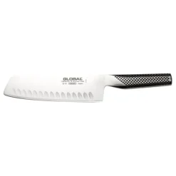 Global G81 Nakiri mes met kuiltjes 18 cm messenstaal