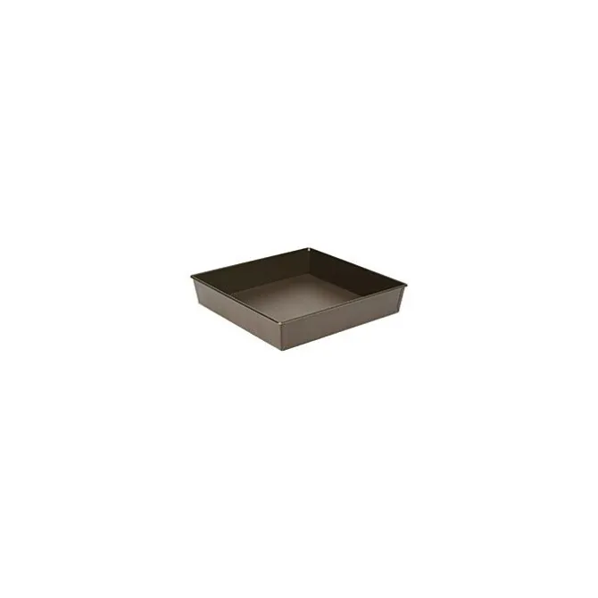 Gobel bakblik met uitneembare bodem 24 x 24 cm staal bruin