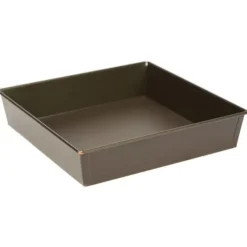 Gobel bakblik met uitneembare bodem 22 x 22 cm staal bruin