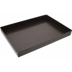 Gobel bakplaat met hoge rand 40 x 30 cm staal bruin