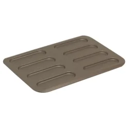 Gobel bakvorm 8 éclairs 12 x 4 cm staal bruin