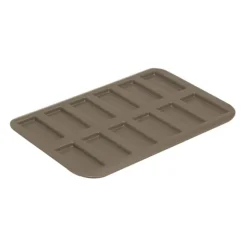 Gobel bakvorm 12 mini financiers 7,5 x 3 cm staal bruin