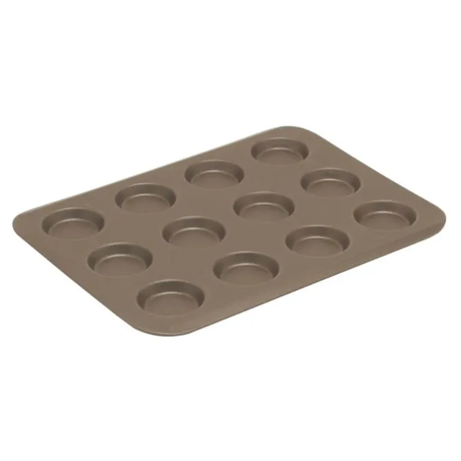 Gobel bakvorm 12 tartelettes ø 5 cm staal bruin