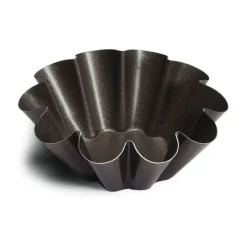 Gobel briochevorm 10 ribs ø 8 cm staal bruin