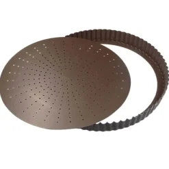 Gobel geperforeerde quichevorm laag ø 28 cm staal bruin