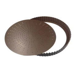 Gobel geperforeerde quichevorm laag ø 24 cm staal bruin