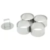 Gobel kookringset met stamper rond ø 7 cm rvs 5-delig