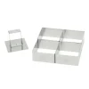 Gobel kookringset met stamper vierkant 7 cm rvs glans 5-delig