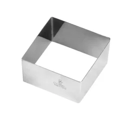 Gobel kookring vierkant 6 x 6 cm h 3 cm rvs