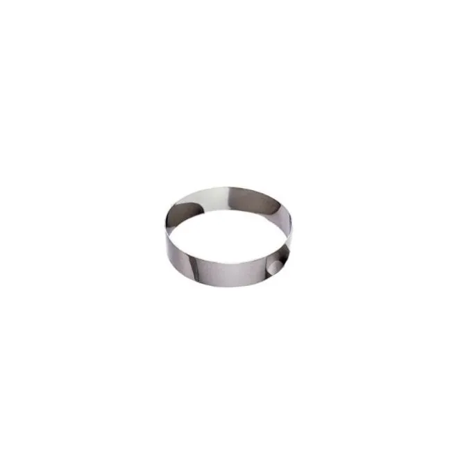 Gobel open custardring ø 28 cm h 3,5 cm rvs