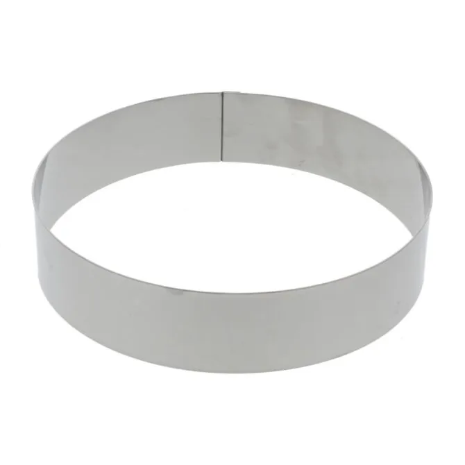 Gobel taartring rond ø 20 x 4,5 cm rvs