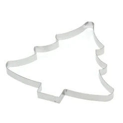 Gobel uitsteekvorm kerstboom 16 cm rvs glans