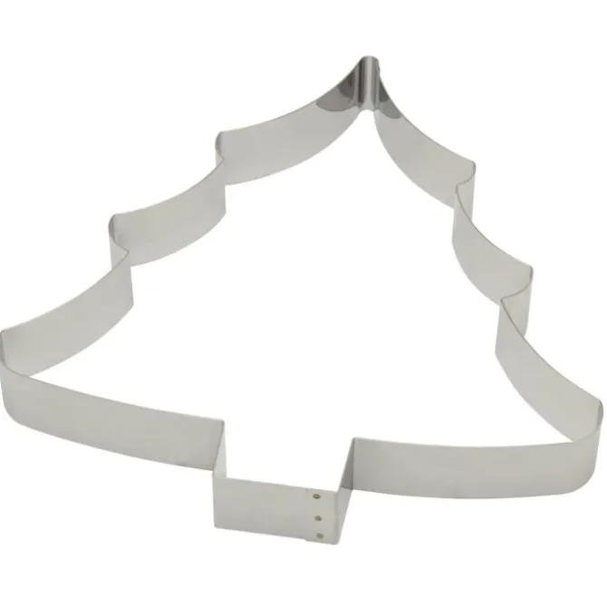 Gobel uitsteekvorm kerstboom 35 cm rvs glans