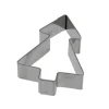 Gobel uitsteekvorm kerstboom 6 x 4,5 cm rvs