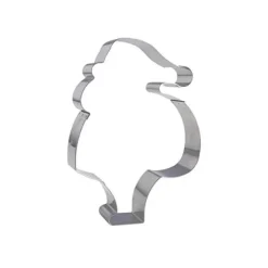 Gobel uitsteekvorm kerstman 12 cm rvs glans