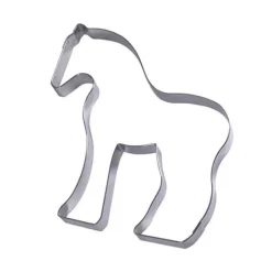 Gobel uitsteekvorm paard 15 cm rvs glans