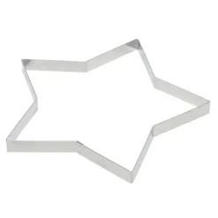 Gobel uitsteekvorm ster 21 cm rvs glans