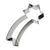 Gobel vallende ster uitsteekvorm 10 x 3,5 cm h 1,5 cm rvs
